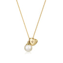 COLLANA ROBERTO GIANNOTTI IN ORO GIALLO 9KT, CON PERLA ROSA E DIAMANTE - NKT351G