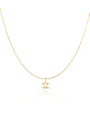 9kt yellow gold star necklace - NKT396
