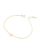 9KT YELLOW GOLD BRACELET WITH STAR - NKT397