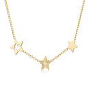 Girocollo ROBERTO GIANNOTTI IN ORO GIALLO 9KT con stelle e angelo traforato - NKT399