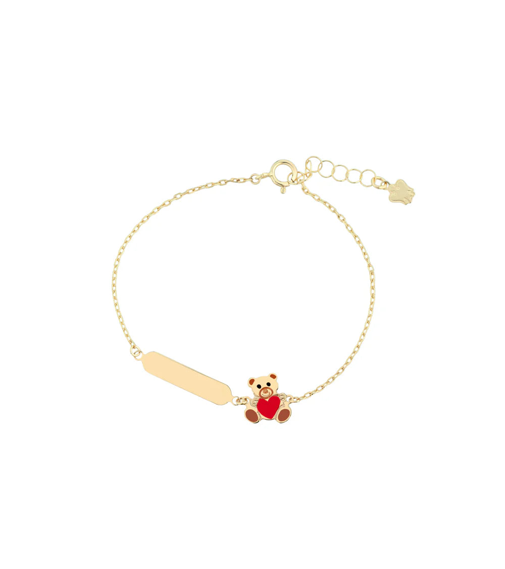 BRACCIALE ROBERTO GIANNOTTI oro 9KT bambino/a con targhetta e orsetto - NKT480