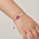 BRACCIALE ROBERTO GIANNOTTI oro 9KT bambina con targhetta e rosa - NKT484