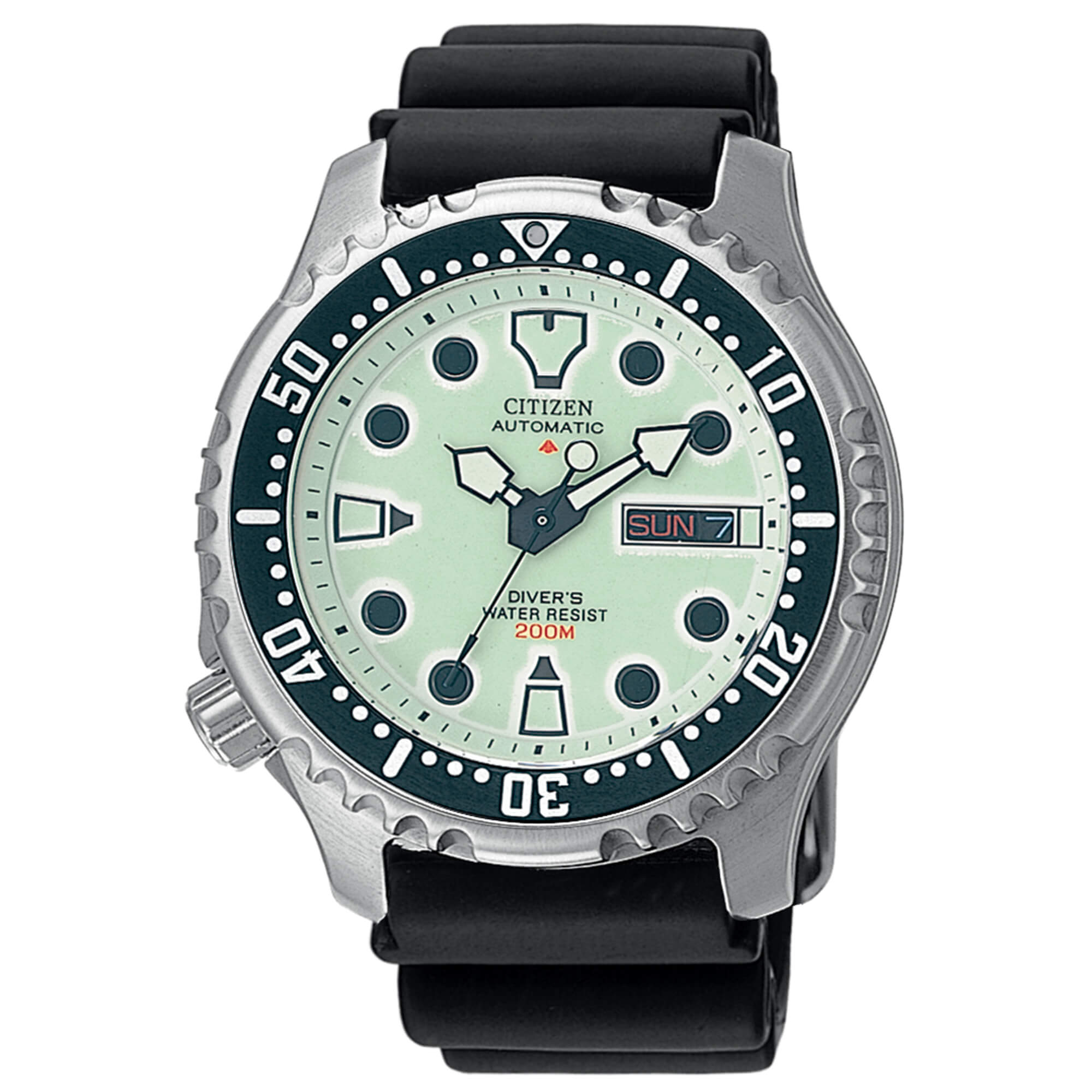 Orologio Citizen Promaster, automatico, cinturino in caucciù quadrante giallo luminescente, 42mm - NY0040-09W