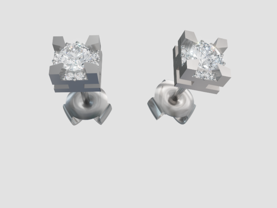 GOLAY - 0,25 ct Diamant-besetzte Punktohrringe - OPLC001DI010