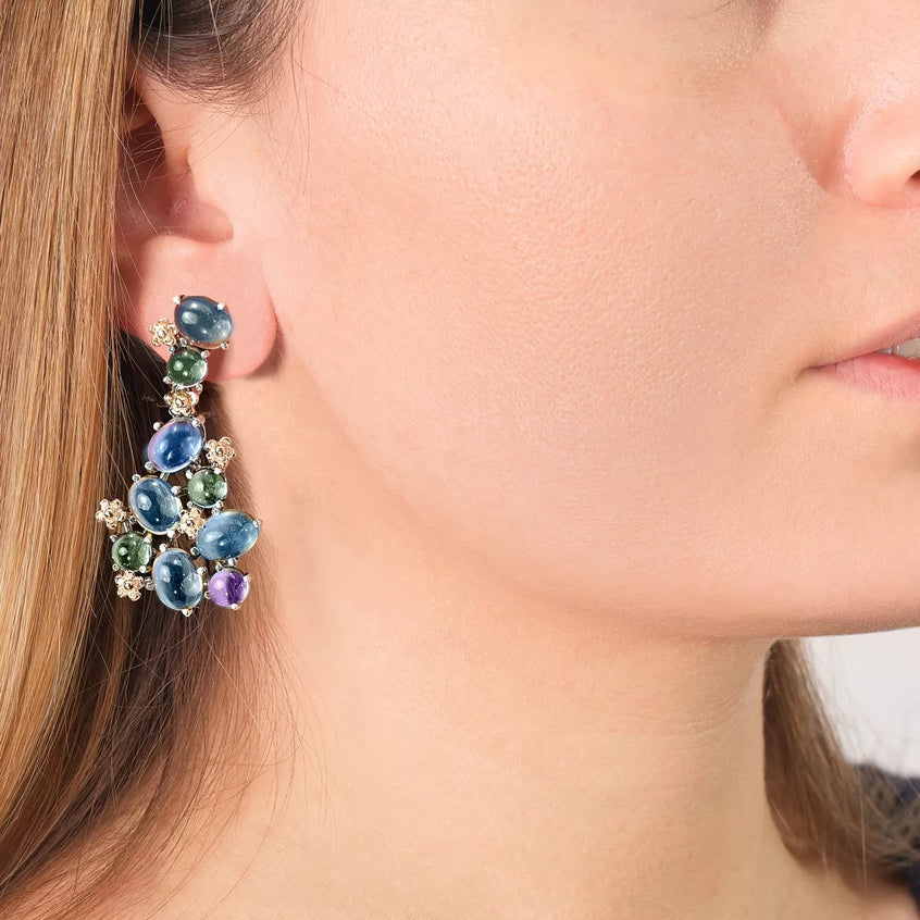 Orecchini Positano Argento e oro rosa 9ct - OR1815A