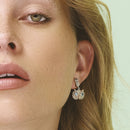 Orecchini De Nobili Civetta new piccola, occhi quarzo rosso granato - OR1925-Ros