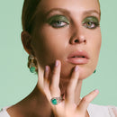 Orecchini De Nobili Polvere di Stelle gocce di agata verde - OR2725