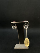 Boucles d'oreilles CHIRICO en or blanc, rubis et diamants, 0,46ct - OR273