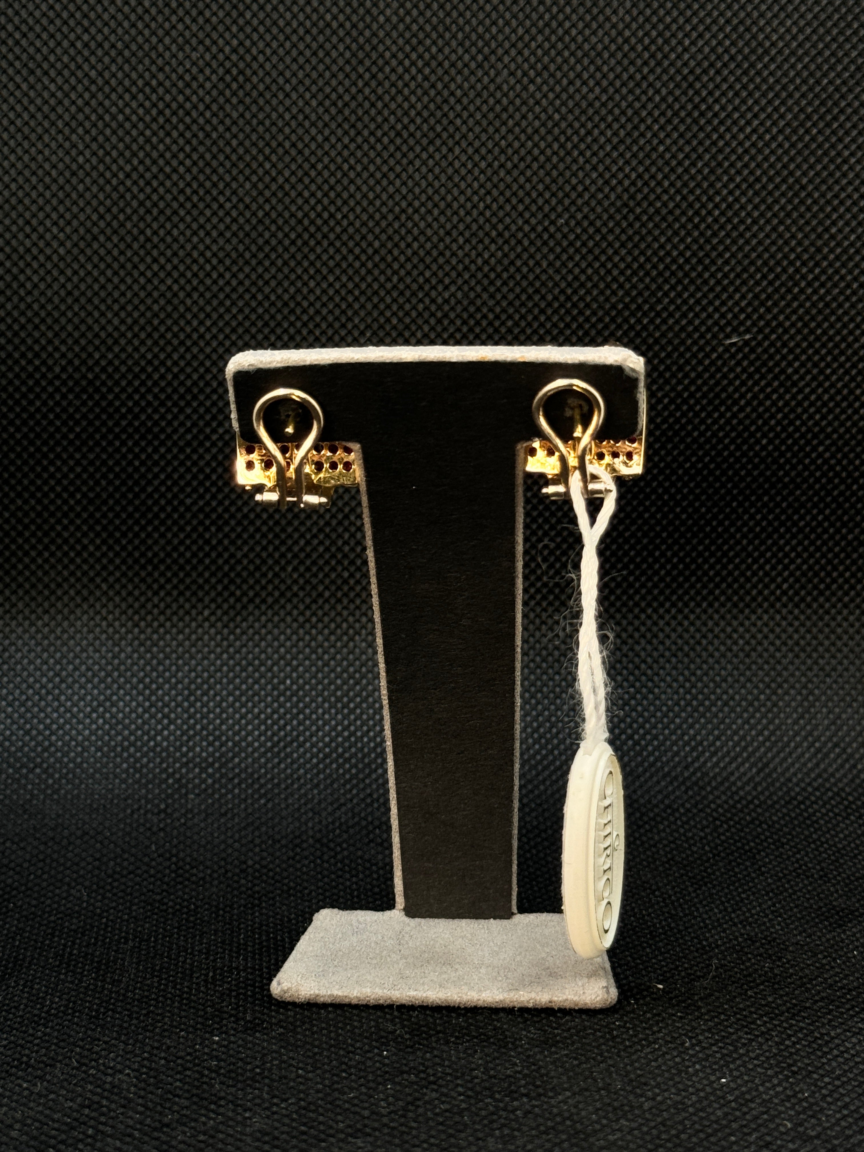 CHIRICO earrings in yellow gold, rubies and diamonds, 0.22ct - ORA240