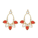 Koliè 925 - Orecchini in argento dorato con corallo e madreperla - OR ADAL 01C
