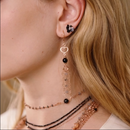 MONORECCHINO PENDENTE MAMAN ET SOPHIE ANNI VENTI CUORE MAMAN TRAFORATO, IN ARGENTO DORATO - ORANV1MS