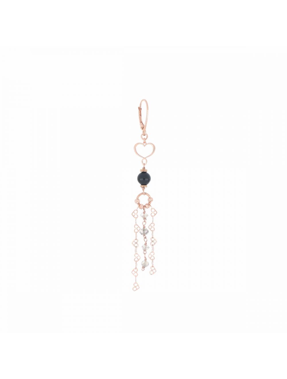 MONORECCHINO PENDENTE MAMAN ET SOPHIE ANNI VENTI CUORE MAMAN TRAFORATO, IN ARGENTO DORATO - ORANV1MS