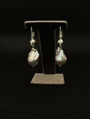 Mazza - Pendant earrings in 925 silver and baroque pearls - OR BAROQUE