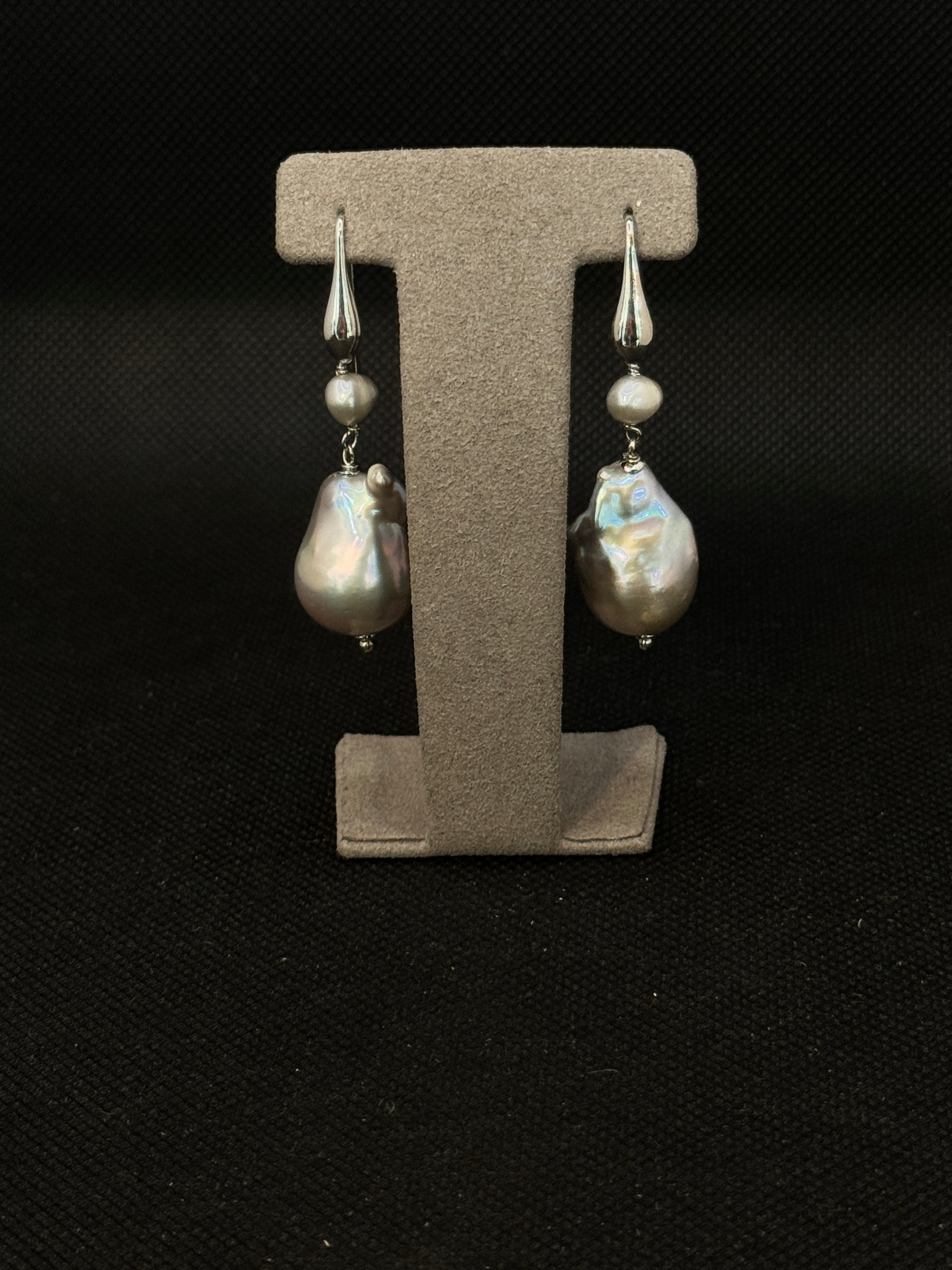 Mazza - Orecchini pendenti in argento 925 e perle barocche- OR BAROCCO