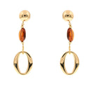 Koliè 925 - Orecchini pendenti in argento dorato con ambra naturale - OR CLIO 15