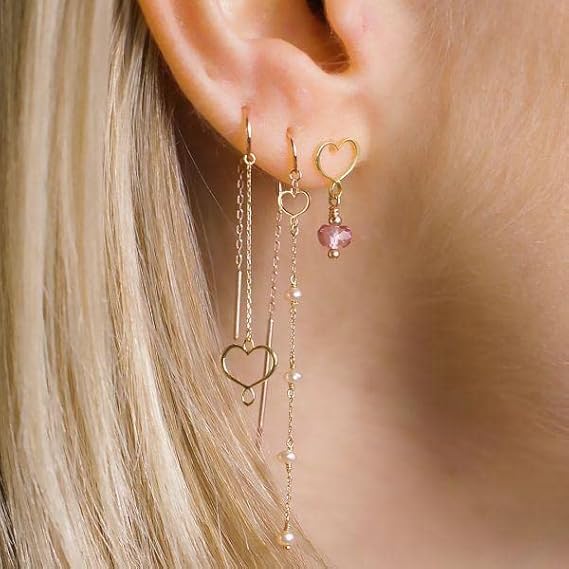 LONG GRAY PEARL EARRING MAMAN ET SOPHIE - ORLAB13BG