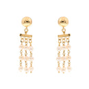 Koliè 925 - Orecchini pendenti in argento dorato con perle freshwwater A 3 FILI - OR MARSIA 051