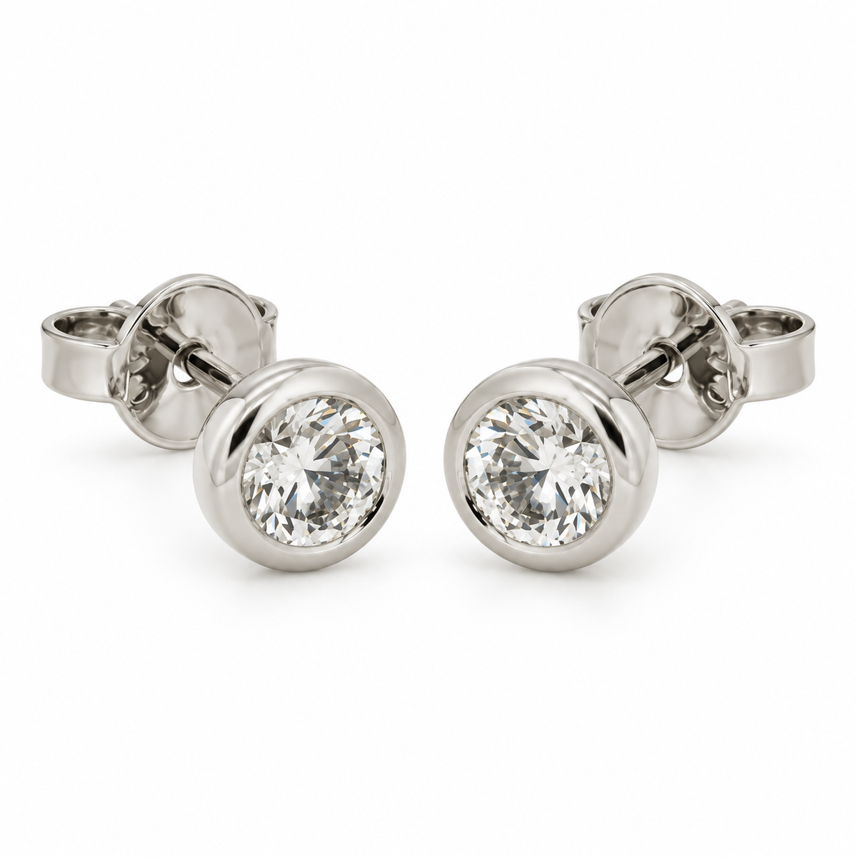 Giorgio Visconti Orecchini punto luce tondi in oro bianco 18 kt con diamanti naturali ct 0,82 - BB40280F