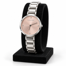 Orologio Calvin Klein Impulsive Donna — 27 mm — Movimento al quarzo, quadrante rosa sunray con 4 zirconi — NOS - 5002.9561