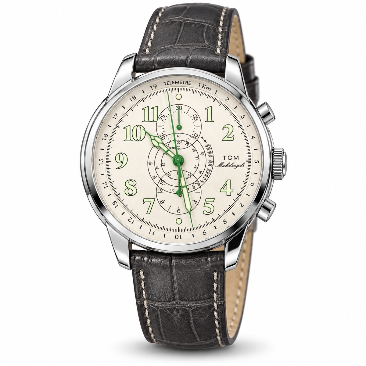 Orologio Terra Cielo Mare Michelangelo Cronografo — 42 mm — Automatico con cronografo e scala telemetrica — NOS con scatola originale - TC6005AC2PA