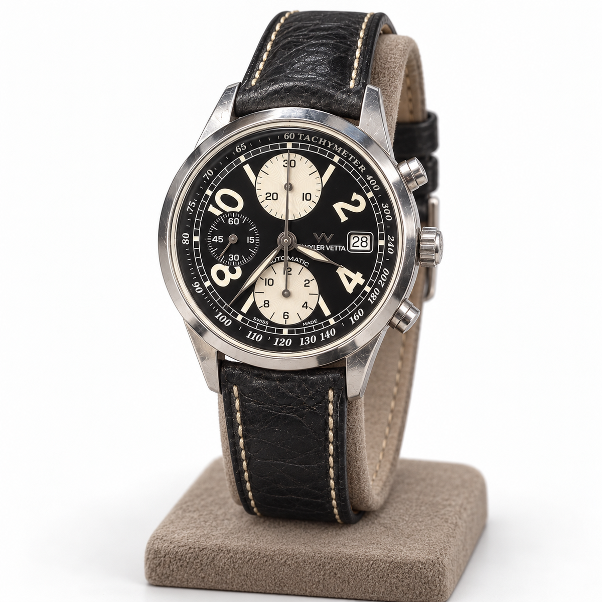 Orologio Vintage Wyler Vetta da uomo, Cronografo Automatico,Scala tachimetrica, — NOS con garanzia originale - 38mm - WV 0039 EE