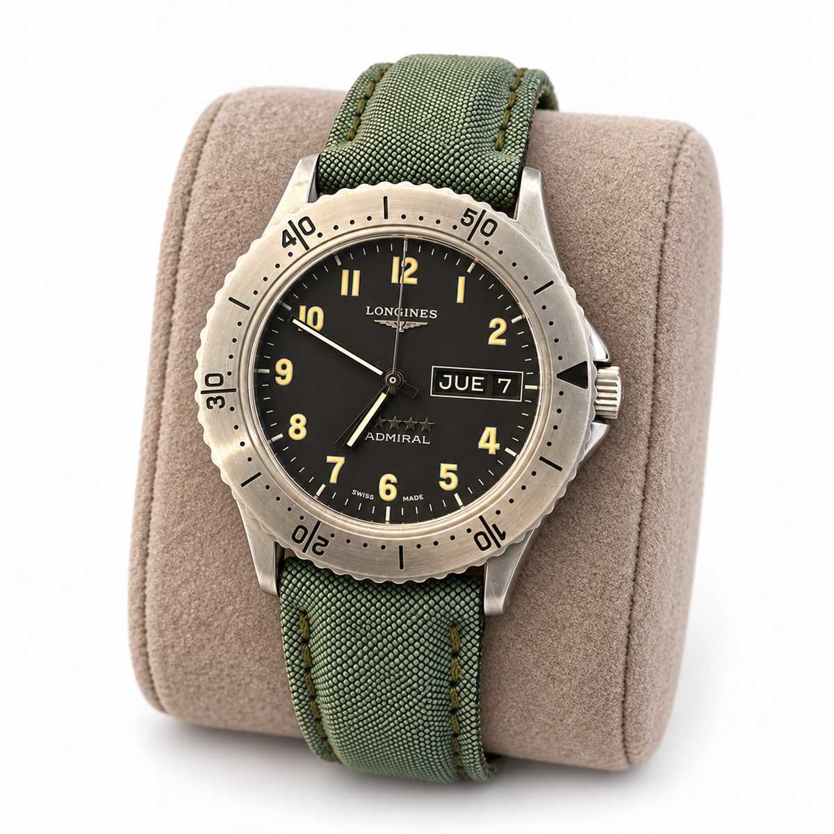 Orologio Longines Admiral 5 Star Day-Date — 38 mm — Automatico con ghiera girevole — NOS con scatola originale - 7404