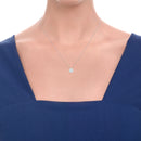 Girocollo Recarlo punto luce Halo in oro bianco 18 kt e diamanti, 0.13ct - P01SC018/013