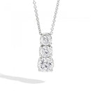 Collier Recarlo Anniversary Trilogy en or blanc 18 carats et 3 diamants, 0,50 ct - P01TS001/050