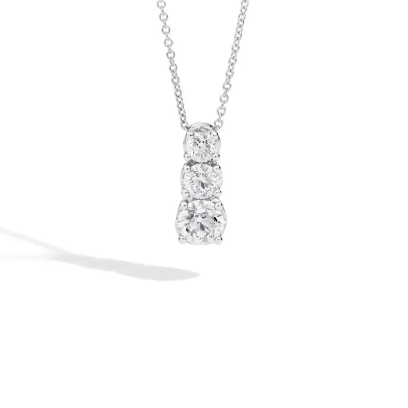 Girocollo trilogy Recarlo in oro bianco e diamanti, 0.34ct - P04TS252/035