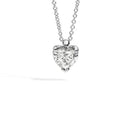 Girocollo oro bianco con diamante taglio cuore, 0.26ct - P67PX001/026