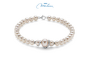 BRACCIALE MILUNA di perle Oriente e centrale in oro e diamante con movimento a spirale - PBR3042V