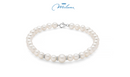 Miluna Oriente Perlenarmband mit vier Abstandshaltern aus Weißgold und Diamanten – PBR3551