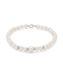 Miluna Oriente Perlenarmband mit vier Abstandshaltern aus Weißgold und Diamanten – PBR3551