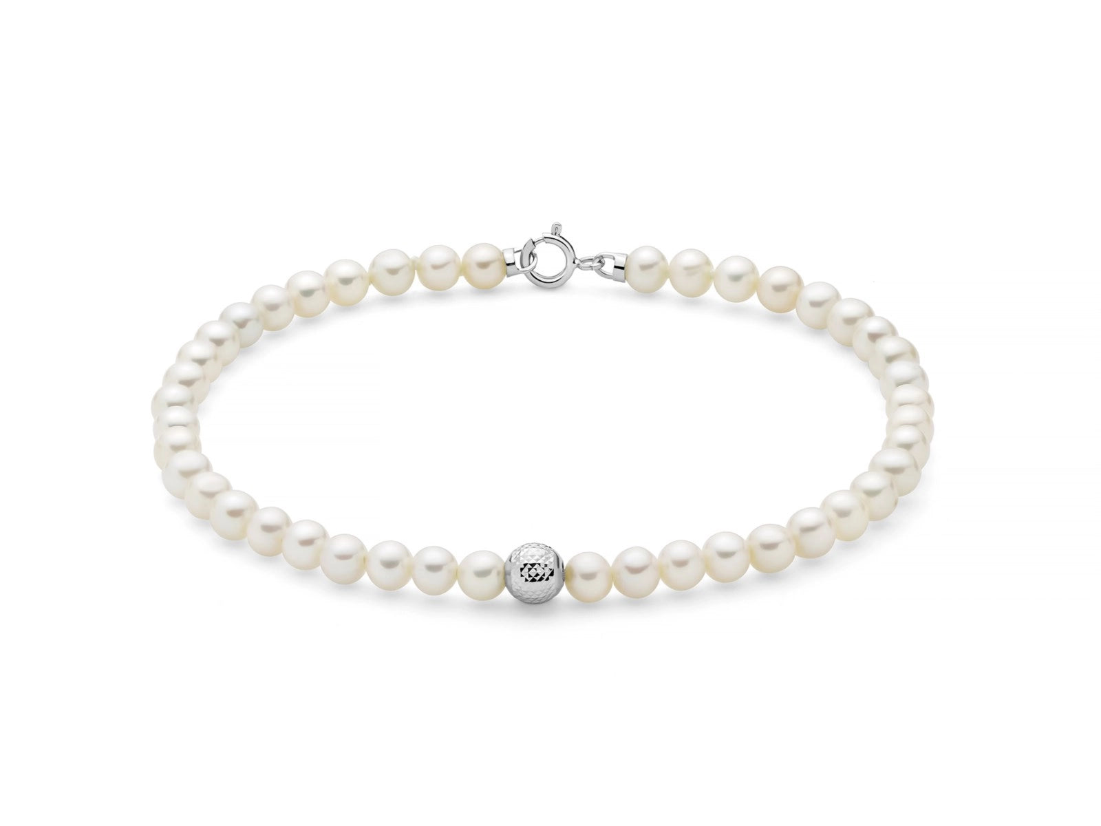 BRACCIALE MILUNA PERLE FRESHWATER E PERLA RIVESTITA IN ORO BIANCO 18KT - PBR3713
