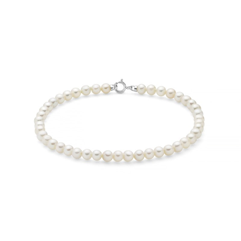 Bracciale Miluna di perle Oriente con chiusura in oro bianco 18kt, 4-4.5mm - PBR3731