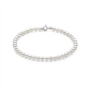 Bracciale Miluna di perle coltivate freshwater e chiusura in oro bianco 9kt, 4-4.5mm - PBR3772BX