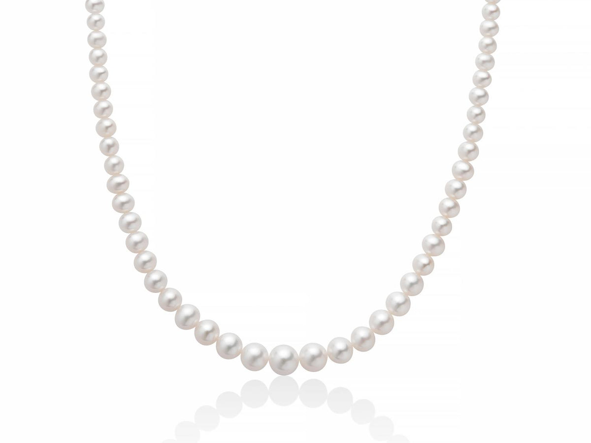 COLLAR MILUNA PERLAS ORIENTE BOULE Y FANTASÍA, cierre en oro blanco 18kt, perlas degradé 4-9mm - PCL2210V