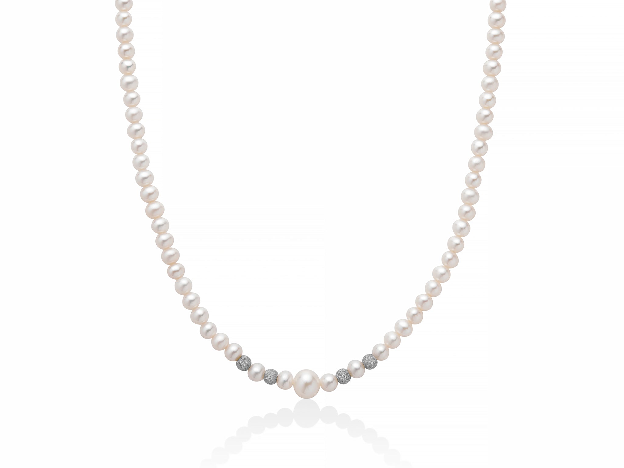 COLLANA Miluna di perle Oriente 40 cm con chiusura in oro bianco - PCL3080V