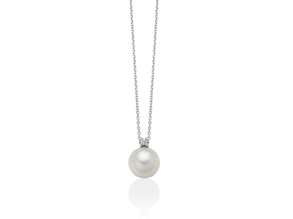 Collier Miluna avec perle Orient et diamant en or blanc 18kt - PCL3932