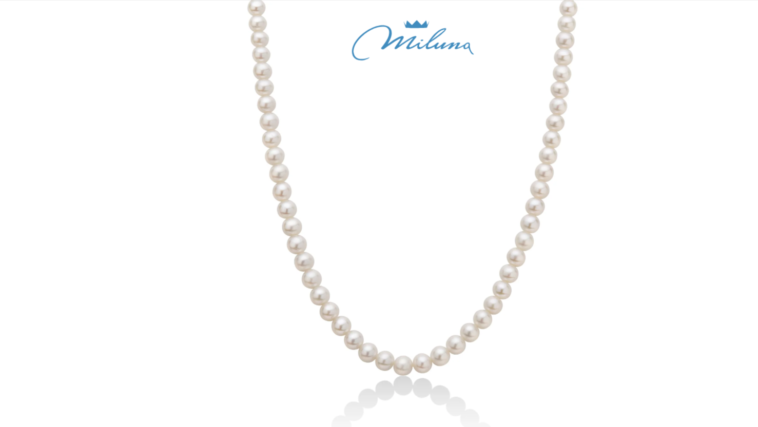 Collana Miluna di perle Oriente 40 cm con chiusura in oro bianco - PCL4196V