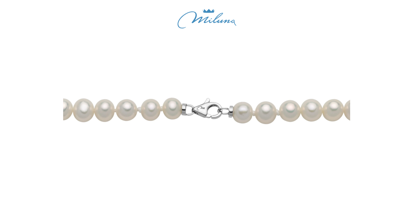 Collana Miluna di perle Oriente 40 cm con chiusura in oro bianco - PCL4197V
