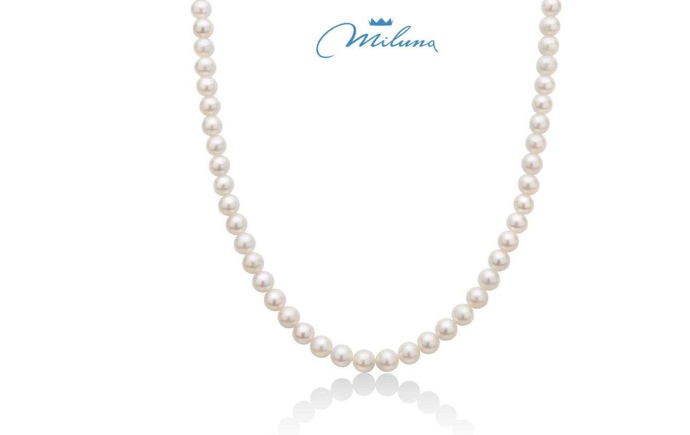 Miluna Orient Perlenkette, 40 cm, mit Weißgoldverschluss - PCL4201V
