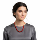 Collana Miluna, collezione TERRA E MARE, in argento e pasta di corallo rosso - PCL4656