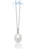 Collana Miluna con perla Oriente a goccia e diamanti in oro 375, 7-7.5mm - PCL6511X