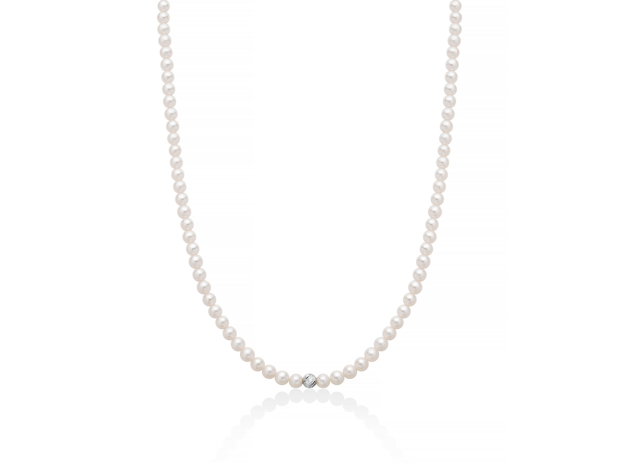 COLLANA MILUNA di perle Oriente con centrale in oro bianco 375 - PCL6535BX