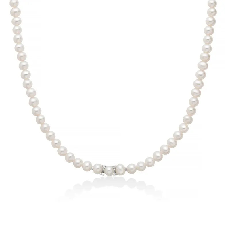 COLLANA MILUNA DI PERLE ORIENTALI CON CHIUSURA IN ORO BIANCO 18KT - PCL6547