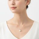 Collana Miluna con perla Oriente e tre diamanti in oro bianco 375, 7.5-8mm - PCL6729X