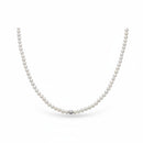 Collana miluna di perle Oriente 40 cm con chiusura in oro bianco 18kt, 4-4.5mm - PCL6747