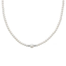Collana miluna di perle Oriente 40 cm con chiusura in oro bianco 18kt - PCL6748