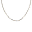 Collana miluna di perle Oriente 40 cm con chiusura in oro bianco 18kt, 4-4.5mm - PCL6749